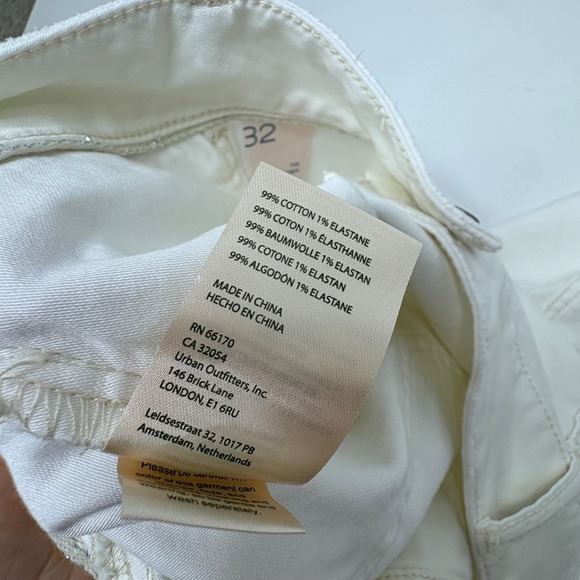 Anthropologie The Wanderer White Denim Cutoff Shorts Size 32 - Picture 7 of 7
